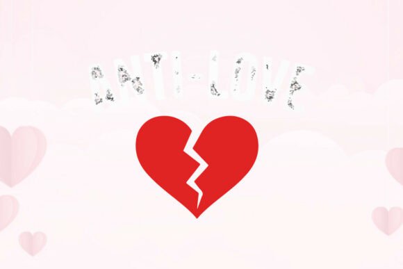 Beyond the Valentine's Cliché: Using the Anti-Love Broken Heart Red Icon Graphic