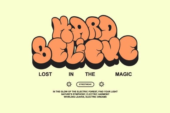 Bold Impact with Hard Believe Bubble Typography