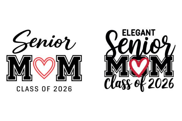 Bold Senior Mom Heart Graphic: A Designer's Guide