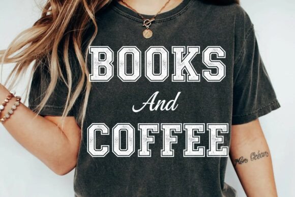 Books and Coffee: Distressed Varsity Font for Modern Design