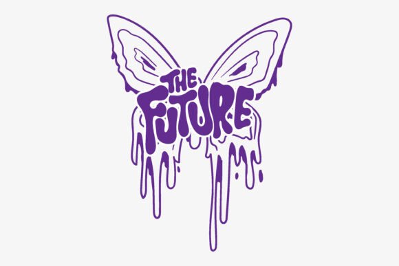 Butterfly Typography Badge Graphic for Modern Branding