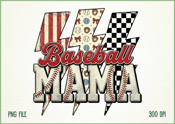 Celebrate the Game with Baseball Mama Vintage Sports Mom Graphic