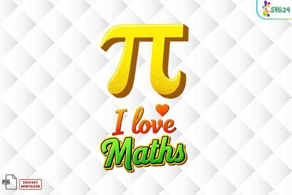 Celebrate Your Love for Math with the I Love Maths Pi Symbol Graphic