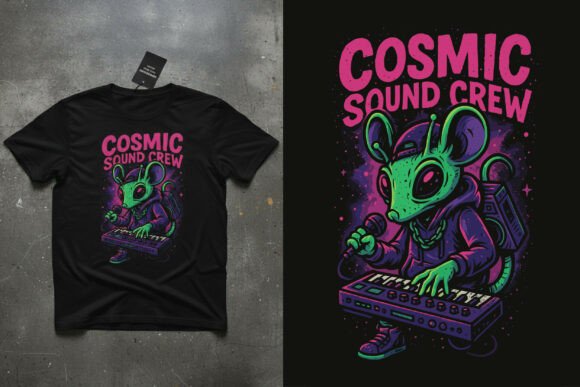 Cosmic Sound Crew Alien DJ Graphic: A Visual Anthem for Modern Creators