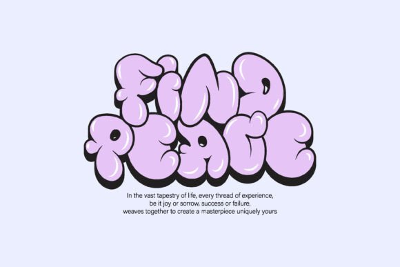 Find Peace Bubble Typography: A Designer's Guide