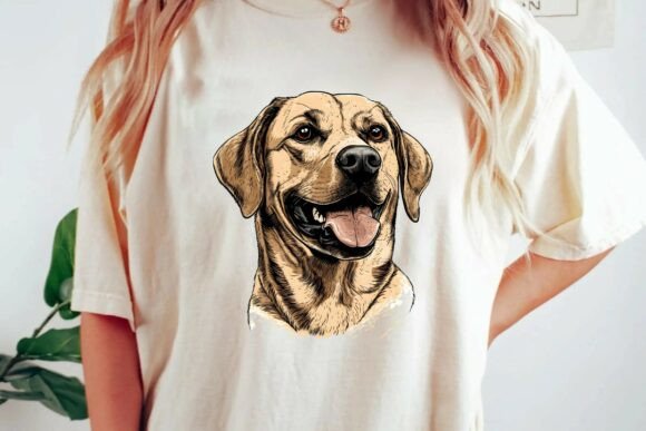 Golden Yellow Lab Graphic: Vintage Dog Lover Design