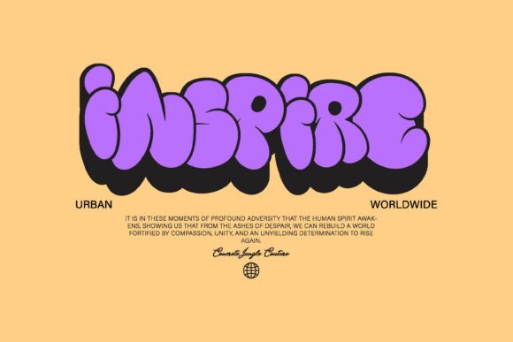 Inspire Bubble Typography Graphic Tee: A Modern Type Trend