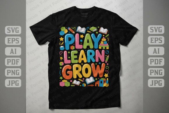 Play Learn Grow Education Kids Graphic: Design with Purpose