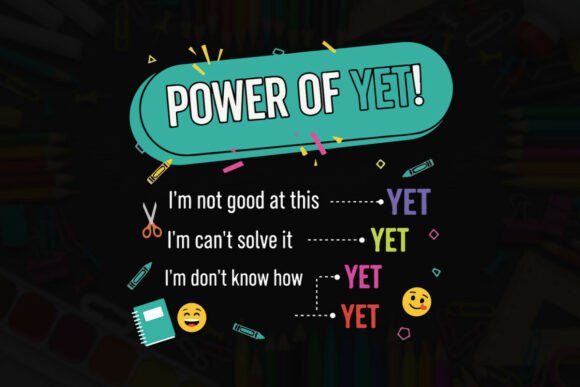 Power of Yet: The Positive Mindset Graphic for Modern Design