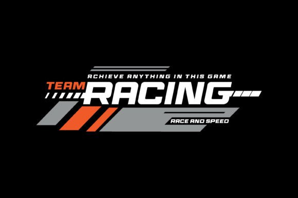 Racing Team Bold Typography Graphic: Command Attention