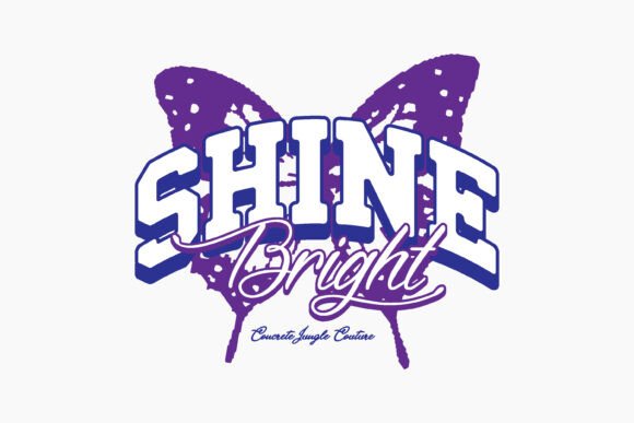 Shine Bright Typography Badge Graphic: A Designer's Go-To Asset