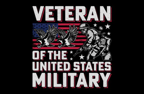 U.S. Military Veteran Sublimation Graphic: A Design Asset for Patriotic Projects